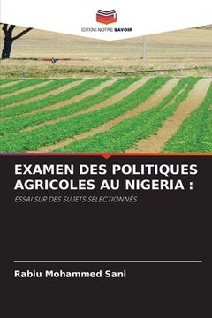 portada Examen Des Politiques Agricoles Au Nigeria (in French)