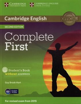 portada Complete First Student's Book Without Answers With Cd-Rom Second Edition 