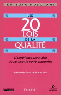 portada Les 20 Lois de la Qualité: L'expérience Japonaise au Service de Votre Entreprise