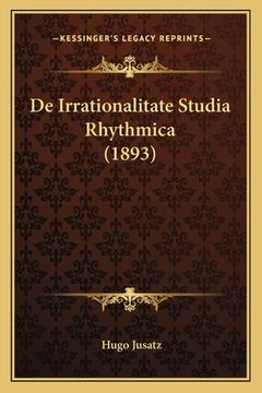 portada De Irrationalitate Studia Rhythmica (1893) (en Latin)