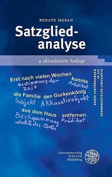 portada Satzgliedanalyse (Kurze Einführungen in die Germanistische Linguistik - Kegli) (en Alemán)
