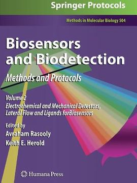 portada biosensors and biodetection: methods and protocols volume 2: electrochemical and mechanical detectors, lateral flow and ligands for biosensors (in English)