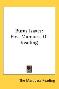 portada rufus isaacs: first marquess of reading (in English)