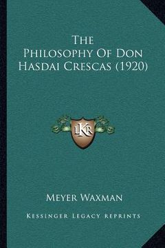 portada the philosophy of don hasdai crescas (1920) (in English)