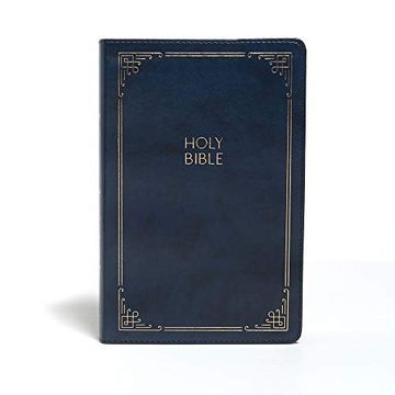 portada Kjv Large Print Personal Size Reference Bible, Navy (en Inglés)