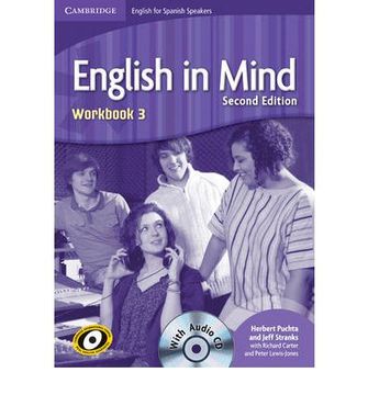 portada English in Mind for Spanish Speakers 3 Workbook with Audio CD (in English)