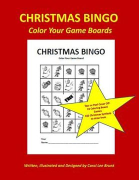 portada Christmas Bingo Color Your Game Boards: Christmas Games Color Your Game Boards (en Inglés)