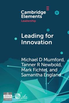 portada Leading for Innovation: Leadership Actions to Enhance Follower Creativity (Elements in Leadership) (en Inglés)
