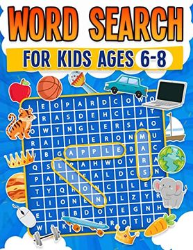 portada Word Search for Kids Ages 6-8 100 fun Word Search Puzzles Kids Activity Book Large Print Paperback (en Inglés)