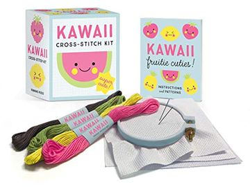 portada Kawaii Cross-Stitch Kit: Super-Cute! (Miniature Editions) (en Inglés)
