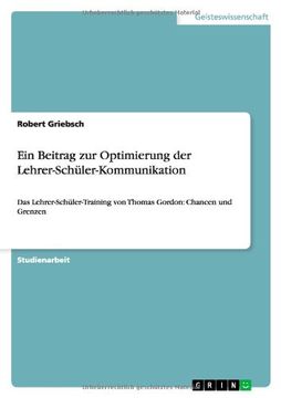 portada Ein Beitrag zur Optimierung der Lehrer-Schüler-Kommunikation (German Edition) (in German)