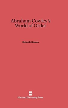 portada Abraham Cowley's World of Order (in English)