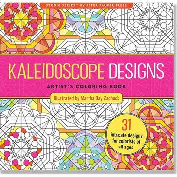 portada Kaleidoscope Designs Adult Coloring Book (31 stress-relieving designs) (Studio) (in English)