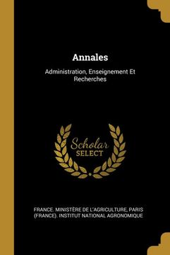 portada Annales: Administration, Enseignement et Recherches (en Francés)