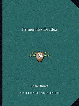 portada parmenides of elea (en Inglés)