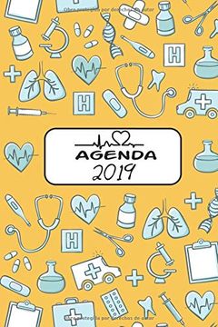 portada Agenda 2019: Agenda Mensual y Semanal + Organizador i Cubierta con Tema de Enfermerai Enero 2019 a Diciembre 2019 6 x 9in