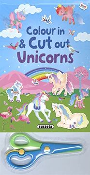 portada Colour in & cut out Unicorns 