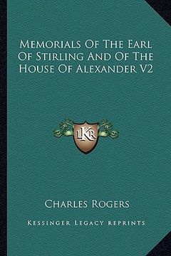 portada memorials of the earl of stirling and of the house of alexander v2