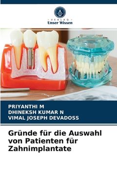 portada Gründe für die Auswahl von Patienten für Zahnimplantate (en Alemán)