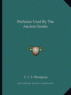 portada perfumes used by the ancient greeks (en Inglés)
