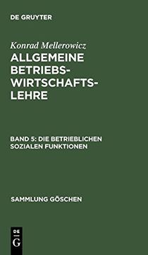 portada Die Betrieblichen Sozialen Funktionen (in German)