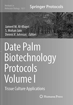 portada Date Palm Biotechnology Protocols Volume I: Tissue Culture Applications (in English)