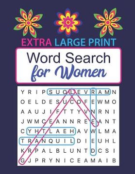 portada Extra Large Print Word Search for Women: Puzzles for Adults and Seniors (en Inglés)
