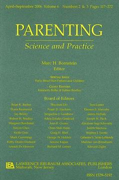 portada parenting: science and practice, volume 6: early head start fathers and children, numbers 2 & 3 (en Inglés)