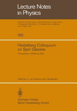 portada heidelberg colloquium on spin glasses: proceedings of a colloquium held at the university of heidelberg, may 30 - june 3, 1983 (en Inglés)