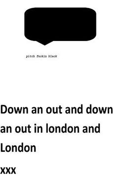 portada down an out an down an out in london and london winter 17 (en Inglés)