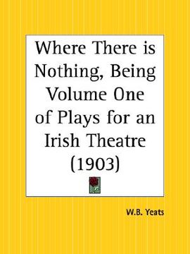 portada where there is nothing, being volume one of plays for an irish theatre