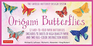 portada Origami Butterflies Kit: The Lafosse Butterfly Design System - kit Includes 2 Origami Books, 12 Projects, 98 Origami Papers: Great for Both Kids and Adults (in English)
