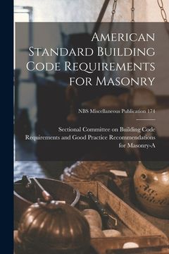 portada American Standard Building Code Requirements for Masonry; NBS Miscellaneous Publication 174