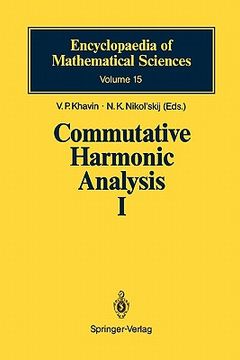 portada commutative harmonic analysis i: general survey. classical aspects (en Inglés)