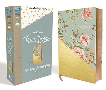 portada Niv, True Images Bible, Imitation Leather, Blue/Gold: The Bible for Teen Girls (en Inglés)