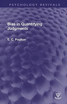 portada Bias in Quantifying Judgments (Psychology Revivals) (en Inglés)