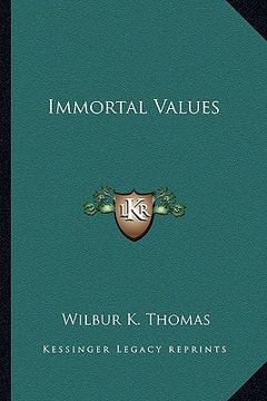 portada immortal values (en Inglés)