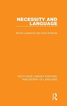 portada Necessity and Language (en Inglés)