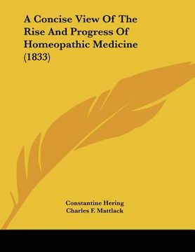 portada a concise view of the rise and progress of homeopathic medicine (1833)