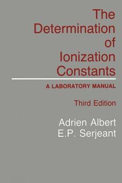 portada The Determination of Ionization Constants: A Laboratory Manual (en Inglés)