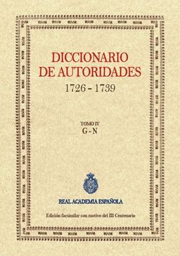 portada Diccionario de Autoridades. Tomo iv (in Spanish)