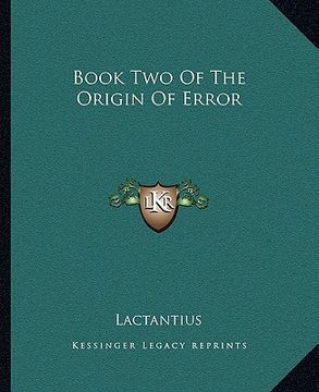 portada book two of the origin of error (en Inglés)
