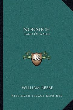 portada nonsuch: land of water (en Inglés)