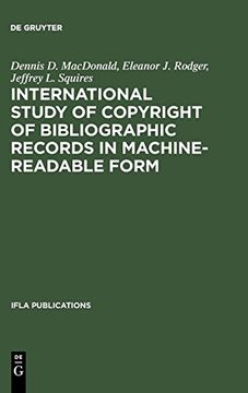 portada International Study of Copyright of Bibliographic Records in Machine-Readable Form (Ifla Publications,) (en Inglés)