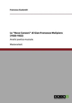 portada Le "Nove Canzoni" di Gian Francesco Malipiero (1920-1922)