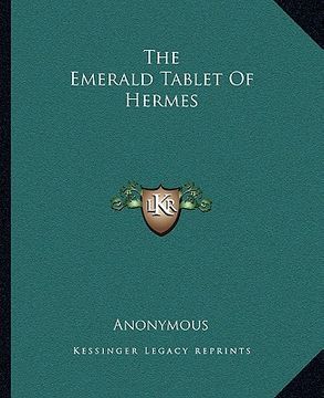portada the emerald tablet of hermes (en Inglés)
