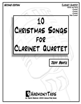 portada 10 Christmas Songs for Clarinet Quartet (en Inglés)