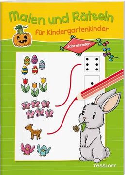 portada Malen und Rätseln für Kindergartenkinder. Jahreszeiten. Suchen, Zählen, Zuordnen, Verbinden für Kinder ab 3 Jahren (Rätsel, Spaß, Spiele) (in German)