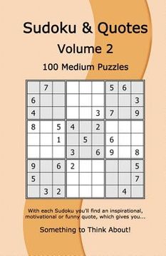 portada Sudoku & Quotes Volume 2: 100 Medium Puzzles (en Inglés)