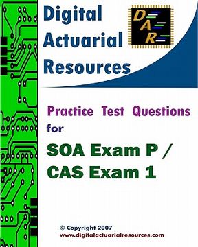 portada practice test questions for soa exam p / cas exam 1 (en Inglés)